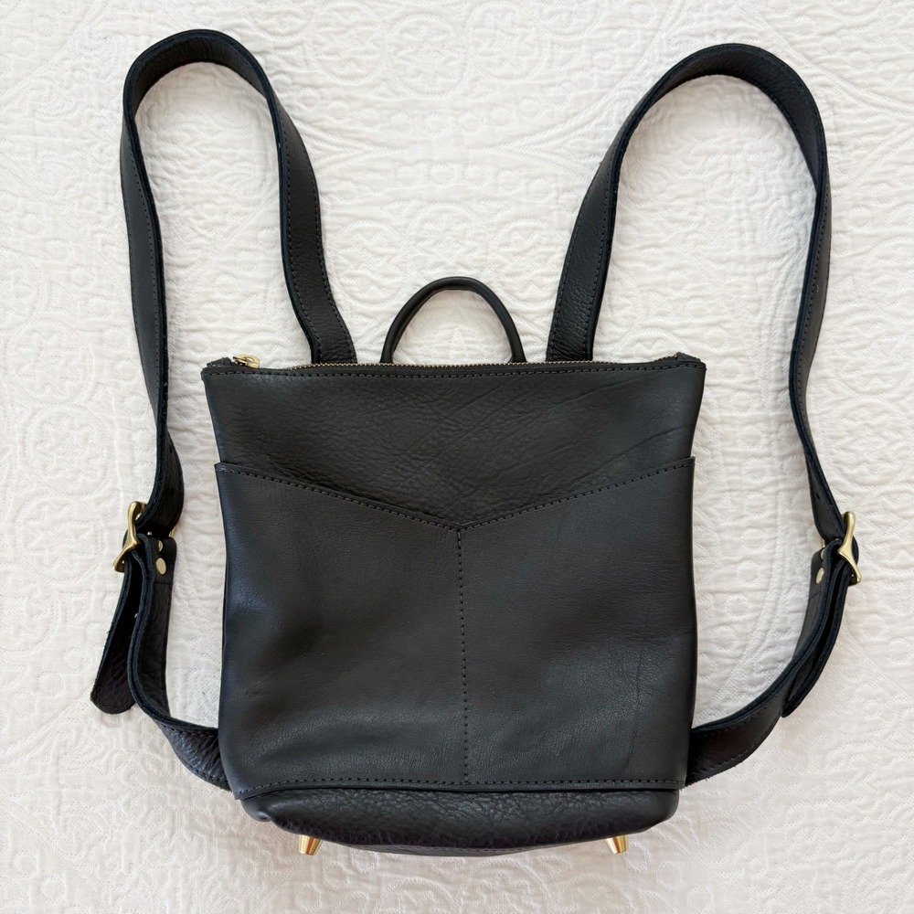 Crossbow Leather Handcrafted Winslow‎ Backpack, Black